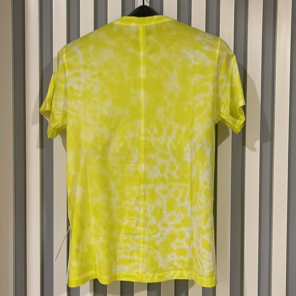 Lululemon All Yours Cotton Tee Tie Dye Yellow Size 4 NWT 💛 - Picture 3 of 7